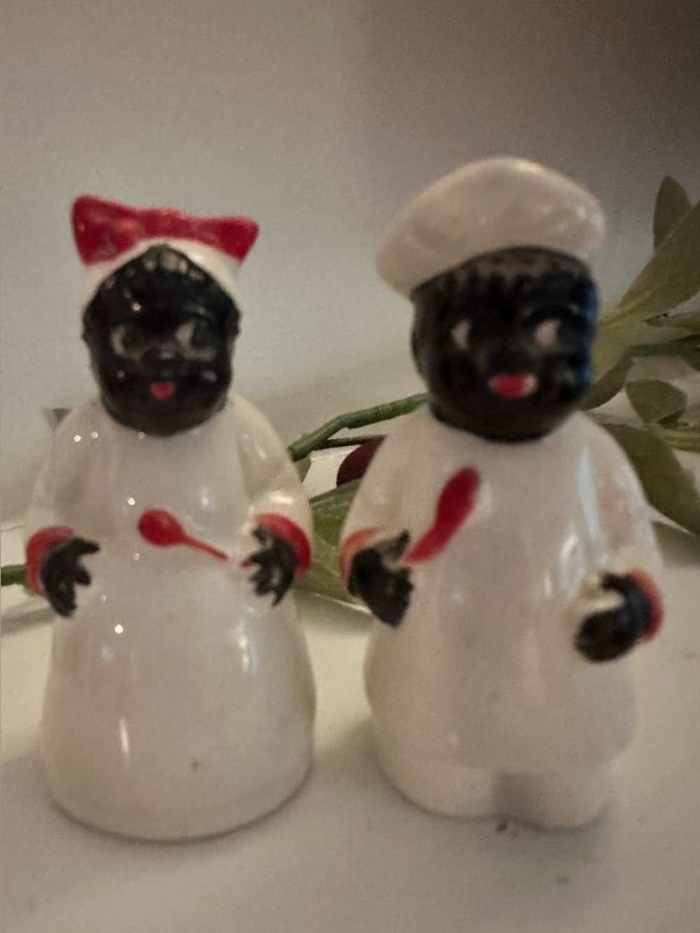 Vintage Set of Black Americana Salt and Pepper Shakers